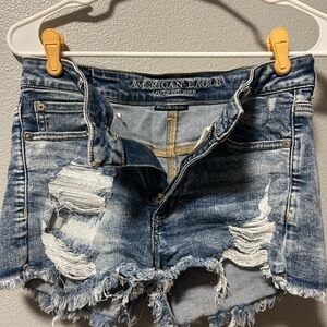 American Eagle Outfitters Ripped Blue Jean Shorts size 6